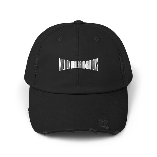 Million Dollar Ambitions Unisex Distressed Cap – Trendy Lifestyle Hat for Dreamers - TheMDA official store