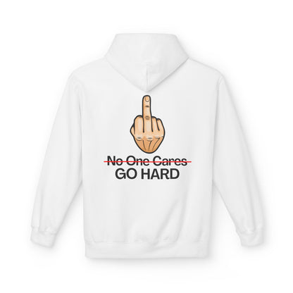 No One Cares Go Hard Hoodie - Unisex Midweight Softstyle Fleece - TheMDA official store