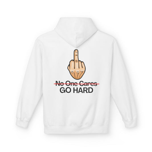 No One Cares Go Hard Hoodie - Unisex Midweight Softstyle Fleece - TheMDA official store