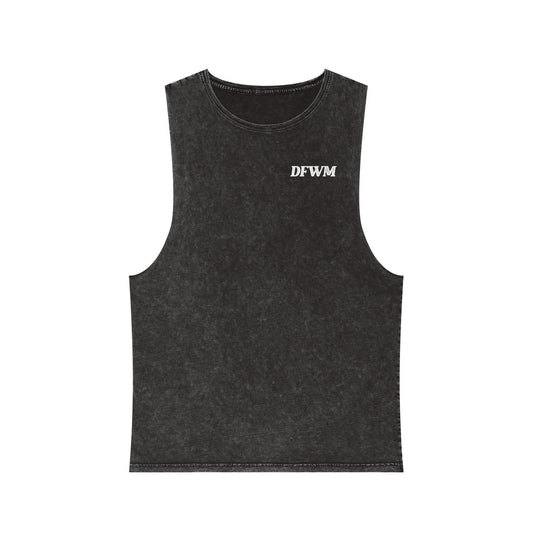 Unisex Stonewash Tank Top - DFWM Graphic Tee with Artistic Design - TheMDA official store