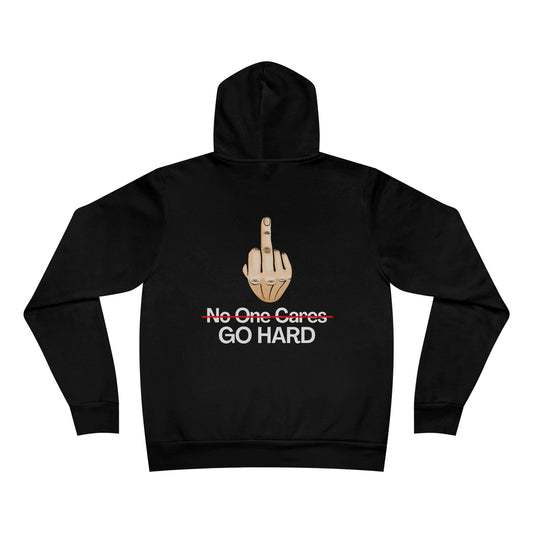 Unisex Sponge Fleece Pullover Hoodie - 'Go Hard' Motivational Statement Sweatshirt - TheMDA official store