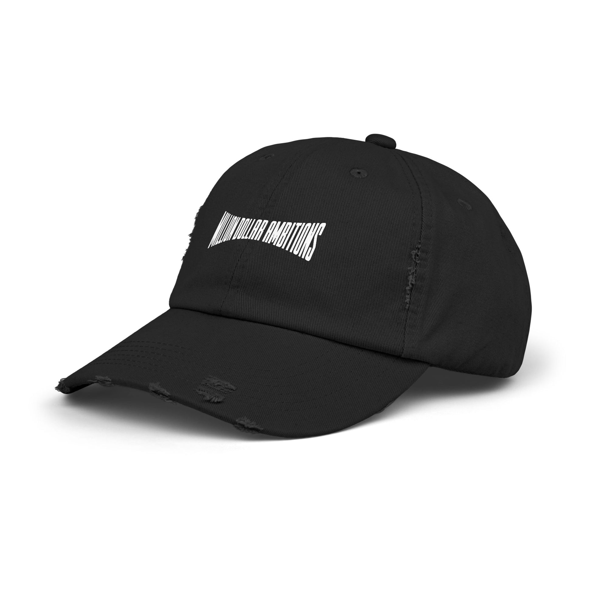 Million Dollar Ambitions Unisex Distressed Cap – Trendy Lifestyle Hat for Dreamers - TheMDA official store